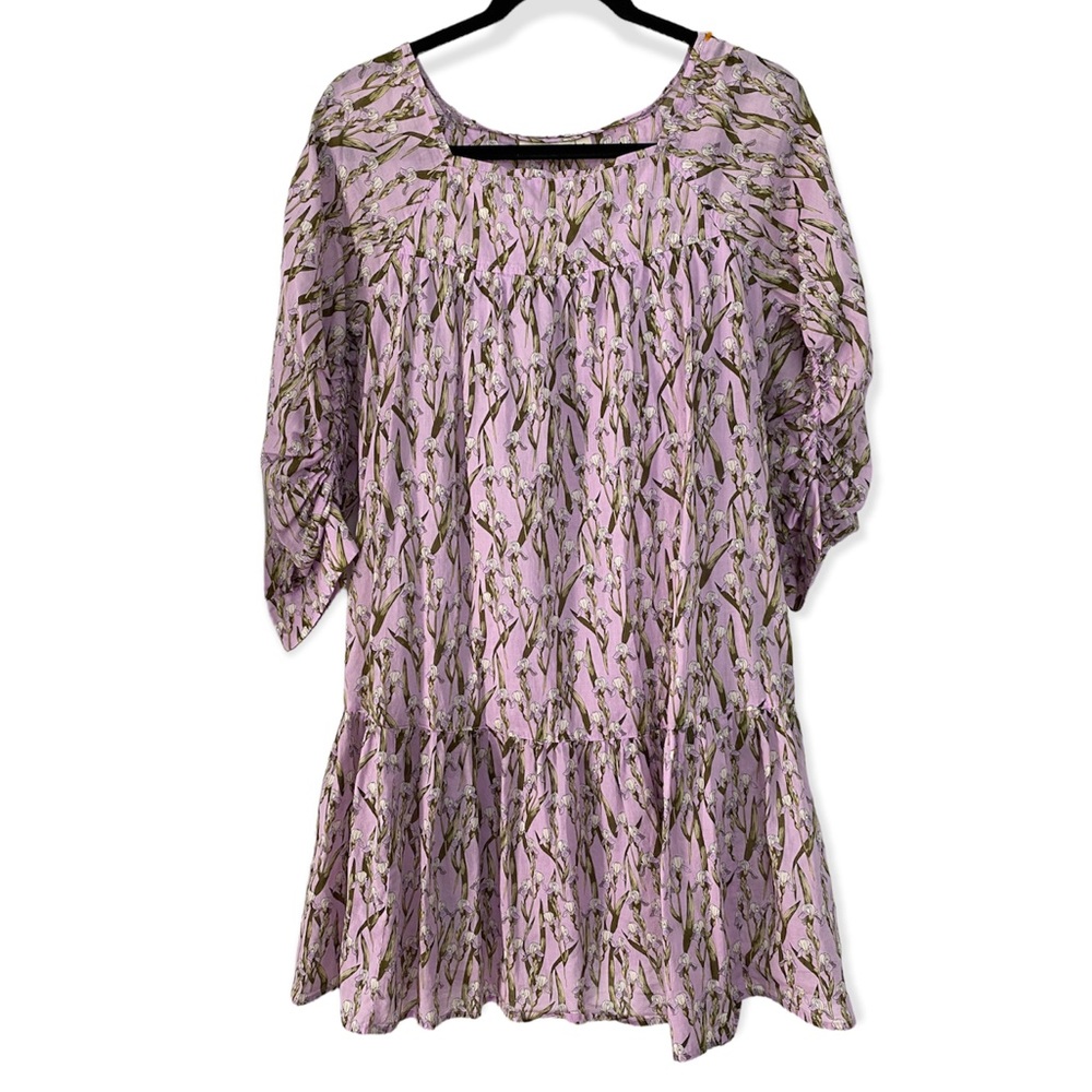 Happy X Nature Kate Hudson Luna Purple Floral Dress, size small.